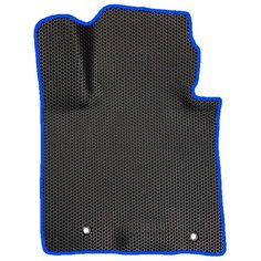 EVA коврик водительский для Kia Sportage 4 (2016-2022) / Киа Спортейдж 4 / Черные соты, синий кант Evaformat