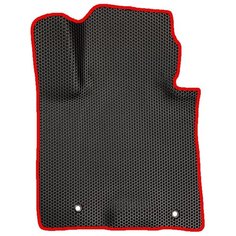 EVA коврик водительский для Kia Sportage 4 (2016-2022) / Киа Спортейдж 4 / Черные соты, красный кант Evaformat