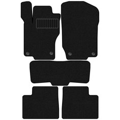 Коврики Allmone "Standart" для Mercedes-Benz M-Class II (W164) (2005 - 2011), черные, 5 шт. / Мерседес М Класс