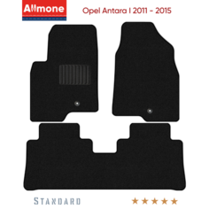 Коврики в салон текстильные Allmone "Стандарт" для Opel Antara 1 (C145(L07)) 2011 - 2015 задний цельный, черные, 3шт. / Опель Антара 1