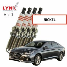 Свечи зажигания Hyundai Sonata (7) / Хендай Соната 2014 2015 2016 2017 2018 2019 2020 2021 2022 V2.0 G4NG / никель, 4шт LYNXauto