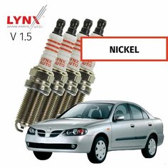 Свечи зажигания Nissan Almera (2) / Ниссан Альмера 2000 2001 2002 2003 2004 2005 2006 V1.5 QG15DE / никель, 4шт LYNXauto