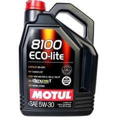 Минеральное моторное масло Motul 8100 Eco-lite 5W30, 5 л, 1 шт.