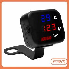 Термометр с вольтметром и портом USB на мотоцикл скутер мопед квадроцикл для мотоциклиста, черный FRM