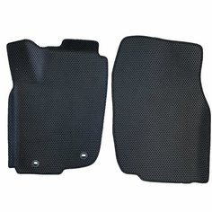 Коврики ЕВА для Toyota RAV4 IV (ХА40) 2012-2019 / Тойота Рав 4 4 поколение / Черные соты / Черный кант / Комплект 2 шт. Evaformat