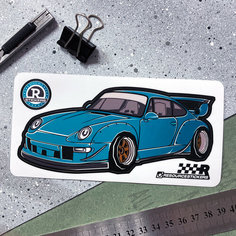 Виниловая наклейка машинка Porsche (Тиффани) / Resource Stickers