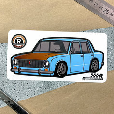 Наклейка машинка Жигули 2101 (голубой) Resource Stickers