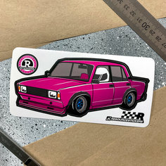 Наклейка машинка Жигули 2105 (розовый) Resource Stickers