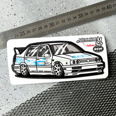 Виниловая наклейка машинка Volkswagen Jetta Форсаж 15x6 Resource Stickers