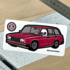 Наклейка машинка Жигули 2104 (бордовый) Resource Stickers
