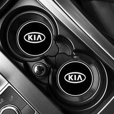 Коврик в подстаканник автомобиля KIA, 2 шт Нет бренда