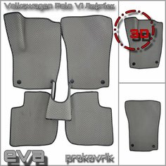 Коврики Ева для автомобиля Volkswagen Polo VI , EVA фольксваген поло6 без разреза PRO Kovrik