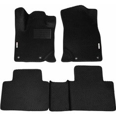 Автомобильные коврики ЭВА (EVA) для GEELY ATLAS PRO / Джили Атлас про 2021- н. в. + подпятник + 2 логотипа АвтоЕва.рф