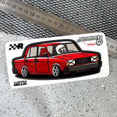 Виниловая наклейка машинка Жигули 2105 14х6 / Resource Stickers