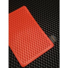 Подпятник полимерный (ТЭП) для автомобильного коврика / красный / ромб EVA Smart