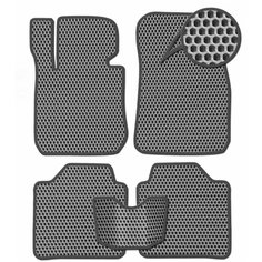 Ева коврики Volkswagen Touran II минивэн 5мест 2010 - 2015/ Ева ЭВА сота/ цвет Серый c черной окантовкой / EVA Smart / коврики в салон автомобиля Фольксваген