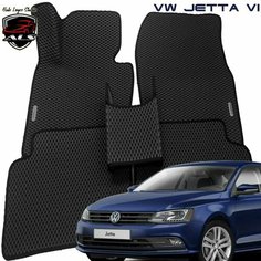 Автомобильные коврики для VOLKSWAGEN JETTA 6 (VI) без бортов EVA PRIME коврики джетта 6 черные с черным кантом Auto Loyce Studio