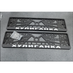 Рамки номерного знака хулиганка пластиковые, комплект 2 рамки + крепеж Smilga