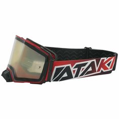 Очки для мотокросса ATAKI PRIME двойная магнитная прозрачная линза, красный