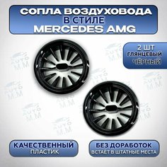 Сопла воздуховода черный лак в стиле AMG Лада Гранта,-FL, Калина-2, Ларгус/Датсун MI-DO, ON-DO/RENAULT LOGAN, DUSTER, SANDERO Нет бренда
