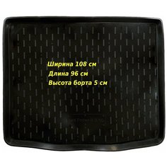 Коврик в багажник Ford Focus III SD седан (2011-)(CLT) пластик Нет бренда