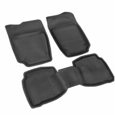 Коврики салона для Volkswagen Polo V sd (10-20), резина, с перемычкой, 5 шт. Atoll Group