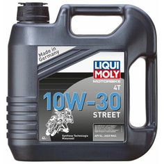 Синтетическое моторное масло LIQUI MOLY Motorbike 4T 10W-30 Street, 4 л, 1 шт.
