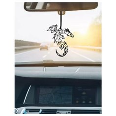 Подвеска в машину на зеркало Дракон, подарок автолюбителю, символ 2024. Art on Wheels