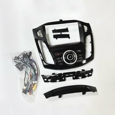 Переходная рамка Ford Focus 3 (9-дюймов) с кнопками вид2 черный лак Нет бренда