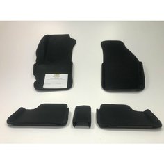 Коврики EVA для Daewoo Matiz 1 поколение, M150 (09.2000 - 10.2015) - Комплект в салон - 3D С бортиками - Черный - Черный кант Нет бренда