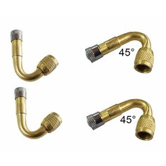 4шт 38мм (45 градусов) Удлинитель - переходник вентиля колеса для подкачки шин угол (45 градусов) Латунь Noname