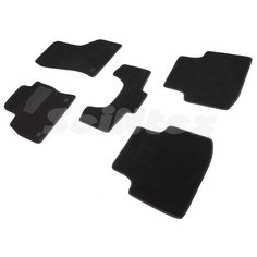 Ворсовые LUX коврики в салон Seintex для Skoda Superb III 2015-н. в. (черные, 89639)