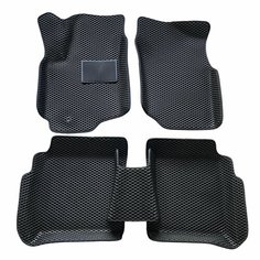 Автомобильные коврики ЕВА / EVA с бортами 3д / 3D для Mitsubishi Lancer 9 2000-2010 / Митсубиси Лансер 9 черный(ромб)-черный / резиновый подпятник Gallex
