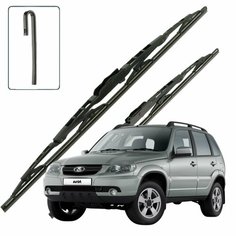 Дворники LADA Niva (1) / Лада Нива 2123 2020 / 2021 Щетки стеклоочистителя каркасные для автомобиля 500мм-500мм к-т 2 шт. Lyn Xauto