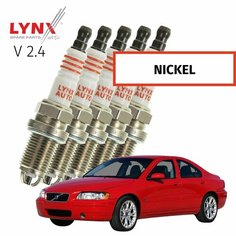 Свечи зажигания Volvo S60 (1) / Вольво С60 2000-2002 2003 2004 2005 2006 2007 2008 2009 2010 V2.4 B5244S / никель, 5шт LYNXauto