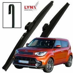 Дворники Kia Soul (2) PS / Киа Соул хэтчбек 5 дв. рест. 2017 2018 2019 Щетки стеклоочистителя зимние LYNXauto к-т 2шт, 600мм-500мм