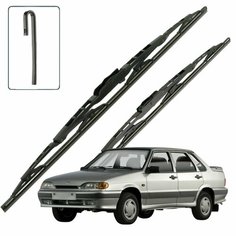 Дворники LADA ВАЗ Лада 2115 Самара седан 1997-2000 2001 2002 2003 2004 2005 2006 2007 2008 2009 2010 2011 2012 2013 Щетки стеклоочистителя каркасные для автомобиля 500мм-500мм к-т 2 шт. Lyn Xauto