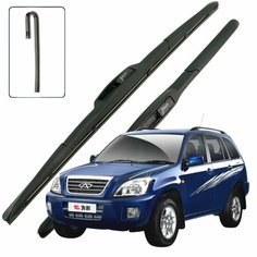 Дворники Chery Tiggo T11 Чери Тигго Т11 2005 2006 2007 2008 2009 2010 2011 2012 2013 Щетки стеклоочистителя гибридные ОЕМ для автомобиля LYNXauto к-т 2шт, 600мм-480мм
