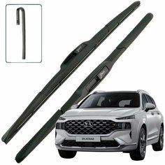 Дворники Hyundai Santa Fe (4) TM / Хендай Санта Фе ТМ рест. 2020 / 2021 / 2022 Щетки стеклоочистителя гибридные ОЕМ для автомобиля LYNXauto к-т 2шт, 650мм-400мм