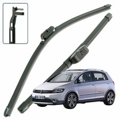 Дворники Volkswagen Golf Plus (5) Mk5 / Фольксваген Гольф Плюс 2008 2009 2010 2011 2012 2013 2014 Щетки стеклоочистителя бескаркасные автомобильные LYNXauto 700мм-700мм к-т 2шт.