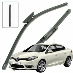 Дворники Renault Fluence L30 / Рено Флюенс рест. 2012 2013 2014 2015 2016 2017 Щетки стеклоочистителя бескаркасные автомобильные LYNXauto 600мм-400мм к-т 2шт.