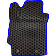 ЕВА коврик водительский для Toyota Corolla X (E140, E150) 2006-2013 / Тойота Королла Е140, Е150) / Черные соты / Синий кант Evaformat