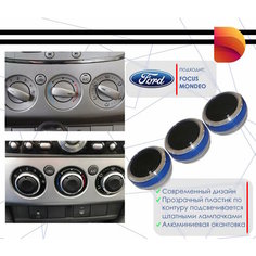 Ручки регулировки печки/кондиционера для FORD (синие) Китай