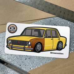 Наклейка машинка Жигули 2101 (желтый) Resource Stickers