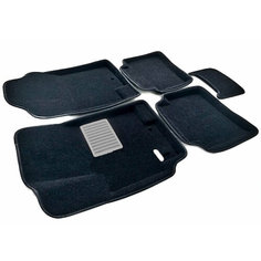 Коврики в салон текстиль 3D Business (чёрные) Euromat для Kia Rio (UB) (2011-2017), Hyundai Solaris (2010-2017)