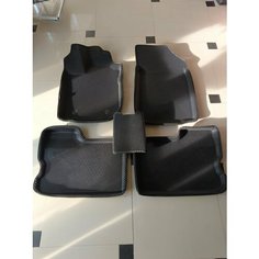 Коврики в салон CHB EVA 5D Renault Logan II/Sandero II с 2014 г. в. черный/кант черный СНВ авто