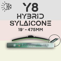 Дворник Y8 475 мм 19" - Гибридная силиконовая щетка стеклоочистителя - AERO CLIP Huoye