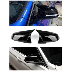 Накладки на зеркала BMW F20 F30 F32 F36 F22 в М стиле Черный лак