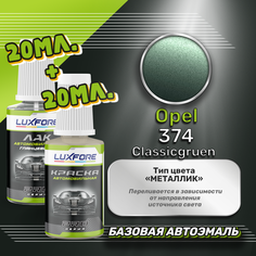 Luxfore подкраска для царапин и сколов Opel 374 Classicgruen 20 мл + лак 20 мл комплект
