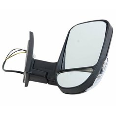 Зеркало боковое ГАЗ-3302 Бизнес правое обогрев с повторителем поворота Черное матовое SKV